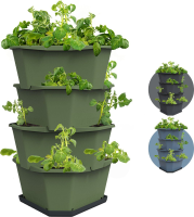 Gusta Garden PAUL POTATO   aardappeltoren   4 niveaus   donkergroen