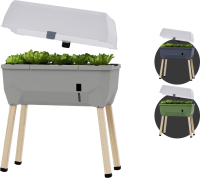 Gusta Garden SAMMY SALAD   saladekweekbak met watertank & deksel   lichtgrijs