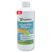 Famiflora PowerFloc Xtreme vloeibaar 1L   Krachtig vlokmiddel voor kristalhelder zwembadwater