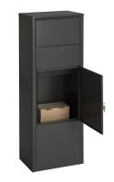 Famiflora pakketbrievenbus KUBE met sleutelslot   mat zwart   105 x 39 x 27 cm   topkwaliteit!