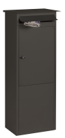 Famiflora brievenbus MONO met sleutelslot   mat zwart   100 x 38 x 29 cm   topkwaliteit!