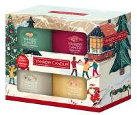 Yankee Candle Apres Ski Christmas Classics   4 Filled Votive Gift Set   Holiday Winterfest + Santa on Skis + Vanilla Flurries + Slopeside Spritz   4x37g