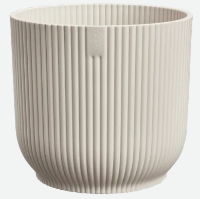 Elho Vibes Fold Rond 25 cm   Linnen Wit   Grote Ronde Designpot voor Binnen