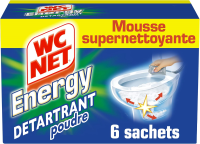 WC Net Energy wc poeder voor ontkalking   6 x 60 gram   Superreinigend schuim