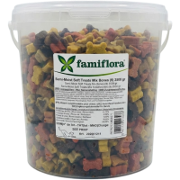 Famiflora Semi Moist Soft Treats Mix Bones   3500 gr   Zachte hondensnacks
