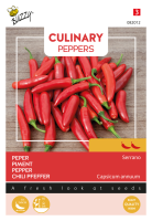 Buzzy seeds Culinary Peppers Serrano   Mexicaanse Klassieker   Pittig & Knapperig