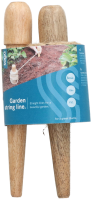 SOGO Pootlijnset   10 Meter Jute Touw   Inclusief Houten Pennen