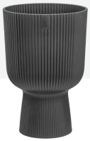 Elho Vibes Fold Coupe 14 cm   Antraciet   Elegante Plantenpot op Voetstuk
