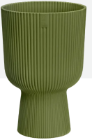 Elho Vibes Fold Coupe 14 cm   Varengroen   Organische Coupe met Speels Ribbelpatroon