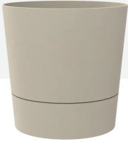 Elho Foss Rond 43 cm Bloempot   Paddenstoel Beige   Grote Duurzame Pot voor Binnen & Buiten