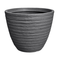 Florus Andes Rond 40cm Bloempot   Antraciet   Lichtgewicht & Duurzaam   Voor Binnen en Buiten