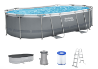 Bestway Steel Pro Max opbouwzwembad   ovaal   L488x B305 x H107 cm