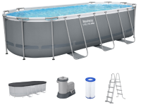 Bestway Power Steel opbouwzwembad   ovaal   L549 x B274 x H122 cm