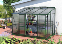 Vitavia Ida muurserre   6,5m²   met 6 mm polycarbonaat   Donkergroen