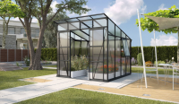 Vitavia Playa serre   7,6m²   met 6 mm polycarbonaat   Zwart