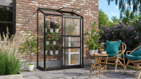 Vitavia Ida muurserre   0,9m²   met 4 mm polycarbonaat   Zwart