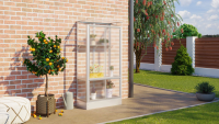 Vitavia Polis muur  en balkonserre   0,35m²   met 4 mm polycarbonaat   Aluminium   met fundering