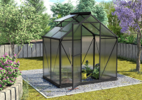 Vitavia Triton serre   2,6m²   met 6 mm polycarbonaat   Zwart
