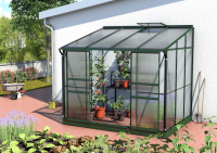Vitavia Ida muurserre   5,2m²   met 4 mm polycarbonaat   Donkergroen