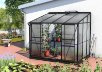 Vitavia Ida muurserre   5,2m²   met 4 mm polycarbonaat   Zwart