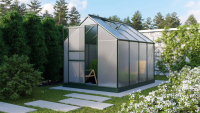 Vitavia Planet serre   5m²   met 6 mm polycarbonaat   Donkergroen