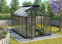 Vitavia Triton serre   6,2m²   met 4 mm polycarbonaat   Zwart