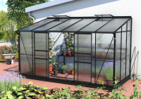 Vitavia Ida muurserre   7,8m²   met 4 mm polycarbonaat   Zwart