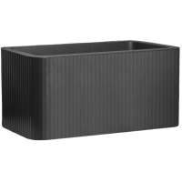 Florus Jive Terrace Stripe 80cm Plantenbak   L78 x W39 x H37.2 Cm   Antraciet