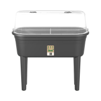 Florus Kweektafel Set   Incl. Kweekhuis   78 cm Werkhoogte   Antraciet   Moestuinbak