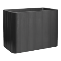 Florus Jive Terras Hoog Stripe 80cm Plantenbak   L39 x W78 x H60.2 Cm   Antraciet
