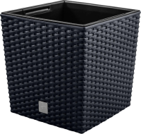 Prosperplast Rato Low Plantenbak   32 x 32,5 cm   Antraciet