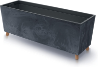 Prosperplast Urbi Case Beton Effect Bloempot   77 x 23.5 X 30 cm   Antraciet   Inclusief binnenbak