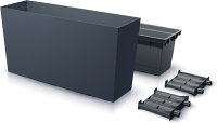 Prosperplast URBI CASE MIDDLE Bloempot   77x23,5x40,6 cm   Antraciet   Inclusief inzetbak