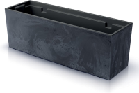 Prosperplast Urbi Case Beton Effect   58 x 18 cm   Antraciet   Rechthoekige Plantenbak