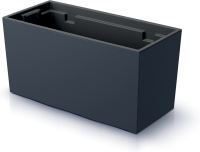 Prosperplast Urbi Case Bloempot   Antraciet   39,5 cm   Inclusief Inzet