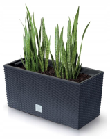 Prosperplast Rato Case Balkonbak   Antraciet   39,5 cm   Rotan look