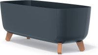 Prosperplast Gracia Case Plantenbak   58 cm   Antraciet   Op Poten