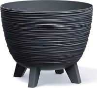 Prosperplast Furu Bowl Bloempot op pootjes   Antraciet   Ø 29 cm   9,5 Liter