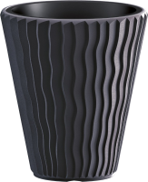 Prosperplast Sandy Bloempot   Antraciet   Ø 39 cm   Met binnenpot