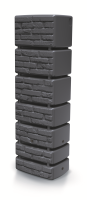 Prosperplast Tower Brick Regenton   38,4 x 57,5 x 180 cm   Antraciet