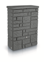 Prosperplast Maurano Regenton   300 Liter   Dark Stone   Muurmodel
