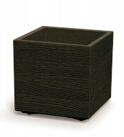 Prosperplast Madera Square Eco Wood Bloempot   ECO Koffie   38,5x38,5 cm   Met echt hout