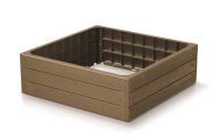 Prosperplast Base Woody Tuinbed 75 x 75 x 25 cm   Verhoogde Bloembak   Naturo ECO