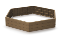 Prosperplast Base Woody Kweekbak   129 x 148 x 25 cm   Houtlook moestuinbak