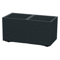 Prosperplast Sierra Case Beton Effect Plantenbak   57,7 x 28,8 x 29 cm   Zwart Beton