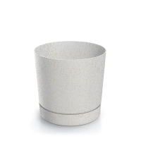 Prosperplast Tubo P Eco Wood Bloempot   ECO Wit   Ø 39 cm   Met echt hout