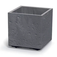 Prosperplast Sierra Square Beton Effect Plantenbak   Marengo   29x29 cm