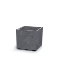 Prosperplast Sierra Square Beton Effect Plantenbak op wielen   Marengo   38,5x38,5 cm
