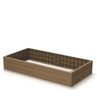 Prosperplast Base Woody Verhoogd Tuinbed   149,2 x 75,6 cm   ECO Naturo   Houtlook