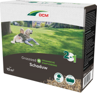 DCM graszaad 200g tot 10m²   2 in 1 Schaduw Plus incl. Organische startvoeding   schaduwrijke plekken